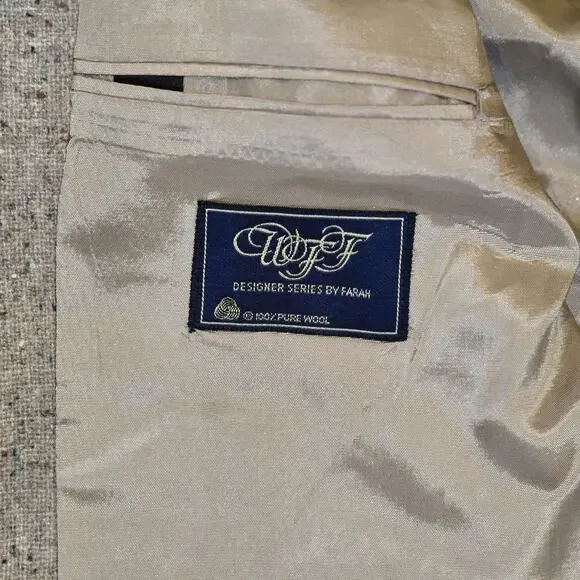 Farah Gray Tweed Blazer with Elbow Patches - Picture 13 of 15